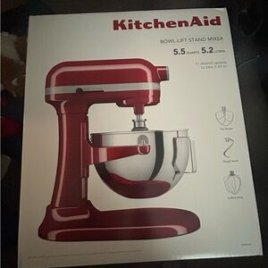 KitchenAid Bowl-Lift Stand Mixer in Red and Silver